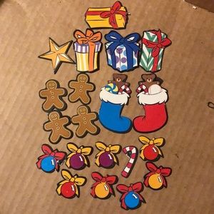 Old, colorful Christmas magnets. 20 total